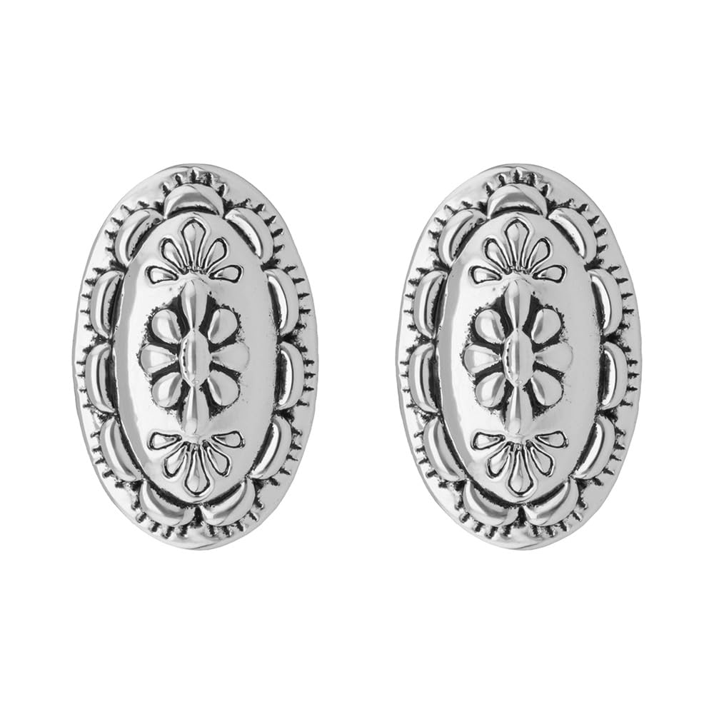 Napier Aretes Bitono Para Mujer | Mediano, plateado casual classics