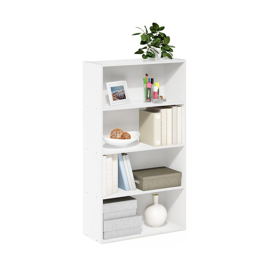 Furinno Pasir Estantería de 4 Niveles, Color Blanco