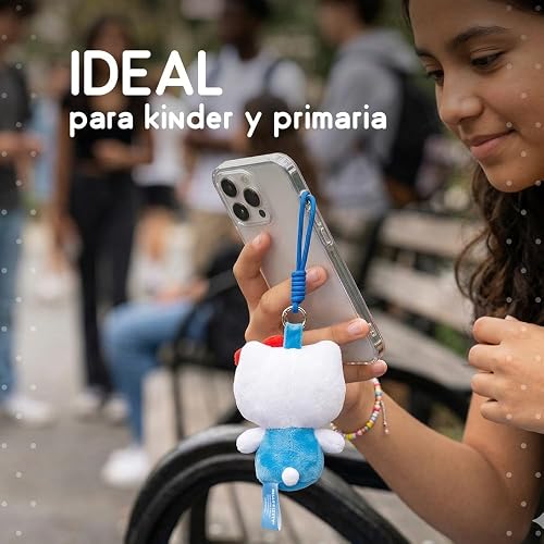 Ruz Llavero Peluche Hello Kitty 10 cm Suave con Aro Metálico | Accesorio para Mochila Bolsa o Llaves | Diseño Ligero y Resistente Ideal para Uso Diario o Regalo | Multicolor