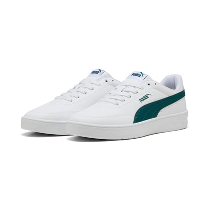 PUMA Court Classic Clean Tenis Unisex - 27.0 cm - Blanco con Verde