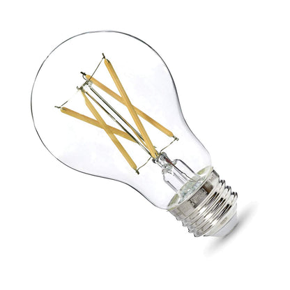 Asencia FG-03887 - foco LED de filamento transparente (A21, 100 W, 5000 K, 15 000 horas, regulable, 6 unidades, color blanco