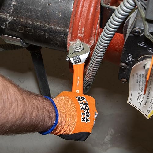 Klein Tools D5074 Juego de llaves ajustables, capacidad adicional, 6 pulgadas, 8 pulgadas, 10 pulgadas, 12 pulgadas, acero de aleación forjada, métrico y SAE, 4 piezas