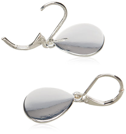 Nine West Pendientes de lágrima de plata para mujer