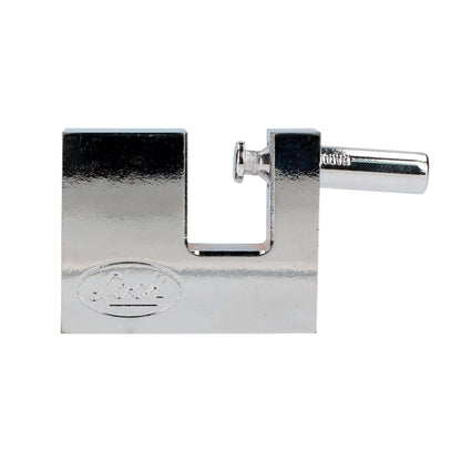 Lock L22C70ECSB Candado de acero para cortina metálica 70 mm, cromo satinado, llave estándar