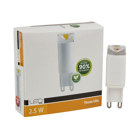 Tecnolite - Foco JCD LED Ampolleta 2.5 W, Luz Suave Cálida, Base G9, No atenuable