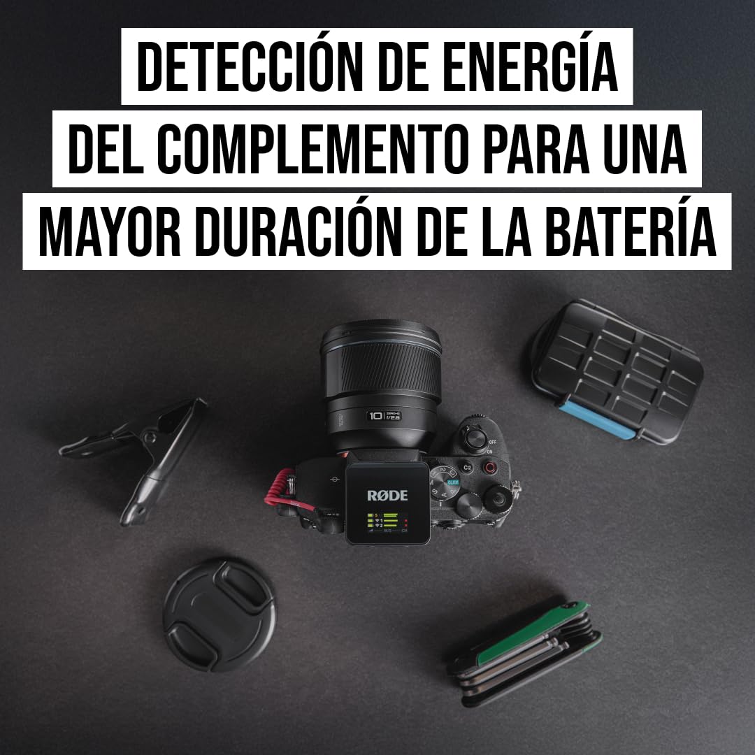 RØDE Wireless GO Gen 3 Sistema de Micrófono (Negro) | Inalámbrico, Para Cámaras, Teléfonos y Computadoras, 32 Bit Float, GainAssist
