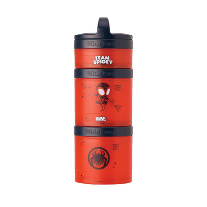 Whiskware Recipientes Apilables para Snacks Spider-Man 3 pz - miles morales
