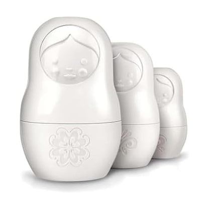 Fred & Friends - Vasos medidores M-CUPS White Matryoshka Dry, juego de 6