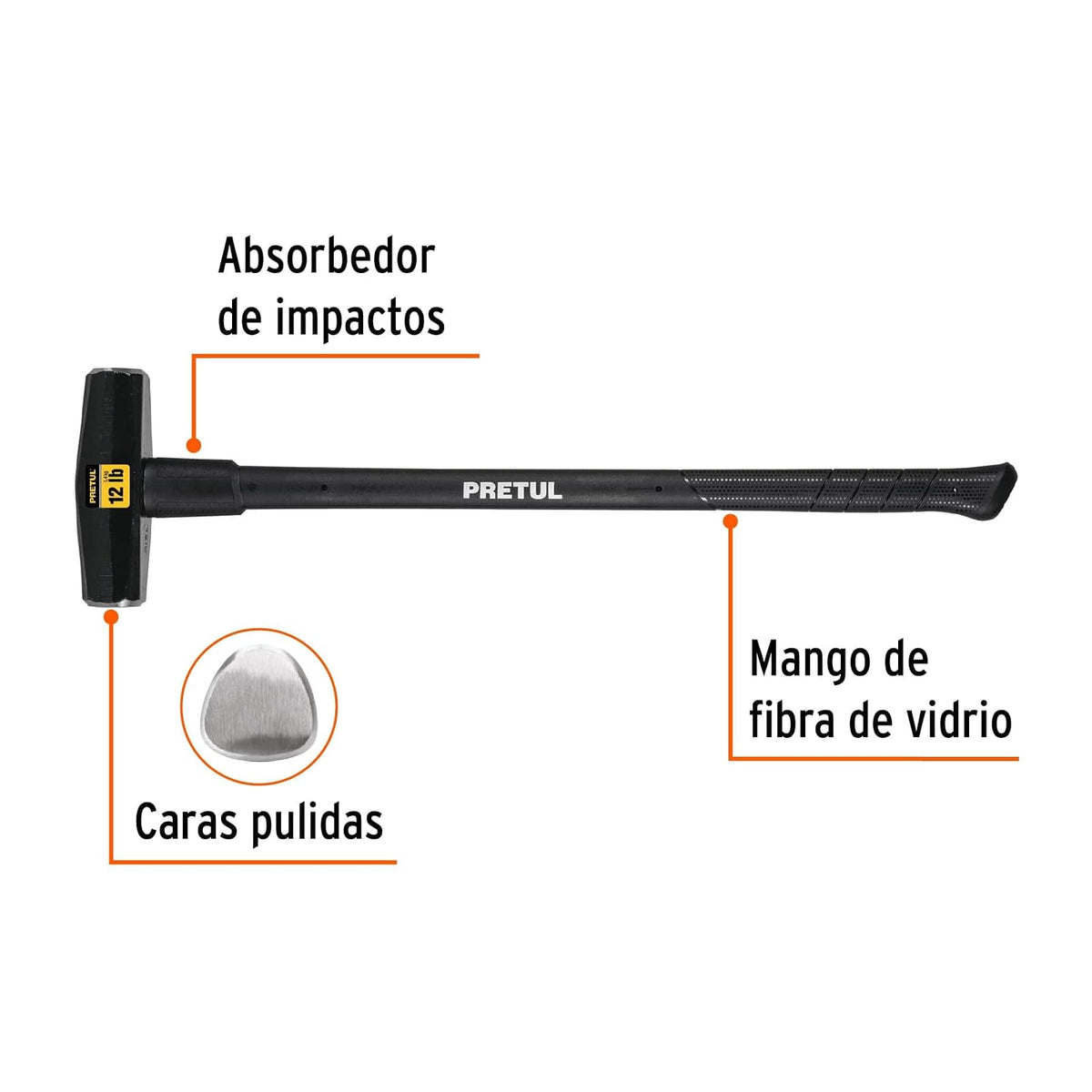 Pretul MD-12MP, Marro tipo Nevada 12 lbs, mango 36"