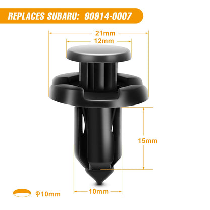 Gooacc Retenedores Tipo Empuje para Motor, Clips OEM para Toyota y Lexus, 100 Piezas con Removedor, GRC-80