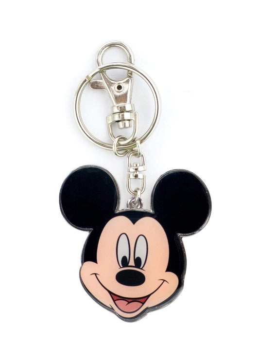 Disney Mickey Llavero de peltre de dos caras, color negro, 1 pulgada