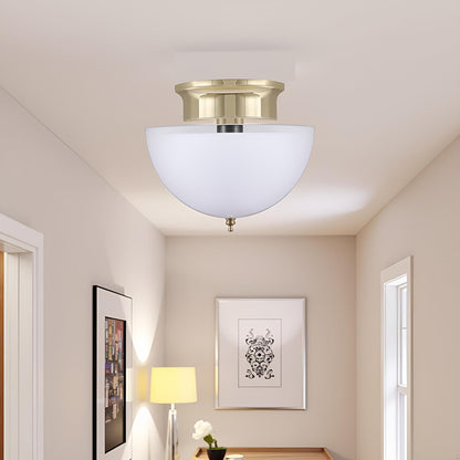 Aspen Creative 28008-15-2, visualización de cúpula con clip para bombillas tipo A, para interiores y acabado blanco, 7 5/8 pulgadas de diámetro x 4 pulgadas de altura, paquete de 2