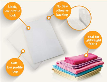 Cinta adhesiva elegante y delgada de la marca VELCRO para telas, 24 x 3/4 pulgadas, color blanco, suave en la piel, ultra ligera, parte trasera adhesiva, no necesita costura