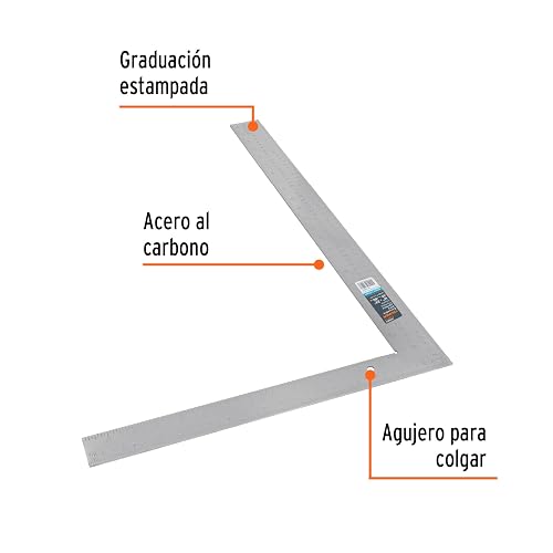 Truper E-16X24, Escuadra para cantero, cantos rectificados, 16"x24"