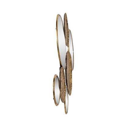 Sagebrook Home - Espejo de pared de metal metálico, moderno acento geométrico decorativo, decoración de pared colgante para sala de estar, recámara o entrada, dorado 39 x 24 pulgadas