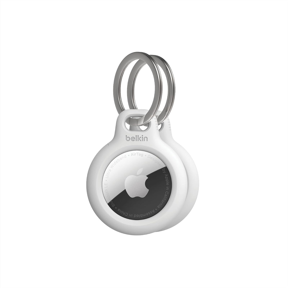 Belkin MSC002BTWH Secure Holder con Llavero para AirTag, Blanco