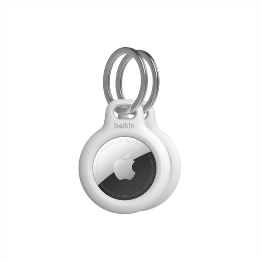 Belkin MSC002BTWH Secure Holder con Llavero para AirTag, Blanco