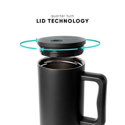 Simple Modern Vaso Térmico con Asa y Popote | Botella de Agua Acero Inoxidable Aislado | Vaso de viaje para café helado | Trek Colección | 890ml | Honolulu