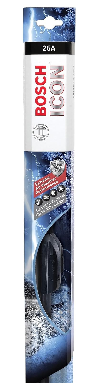 Bosch Escobillas Limpiaparabrisas ICON, Juego de 2, Varias Medidas - 26A