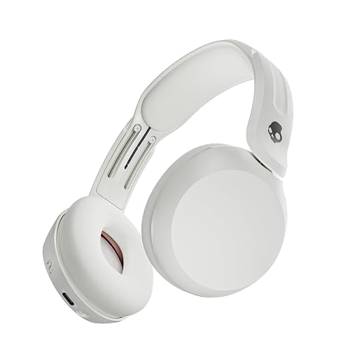 Skullcandy Icon 180 Wireless On-Ear Bluetooth Headphones - Bone | 50 Hours Battery, Lightweight and Travel Ready, Secure Fit, Sweat and Water Resistant, Microphone iPhone Android, Foldable