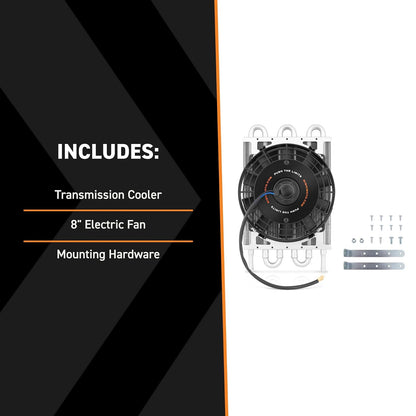 Mishimoto MMOC-F Enfriador de Transmisión Resistente con Ventilador Eléctrico, Plateado