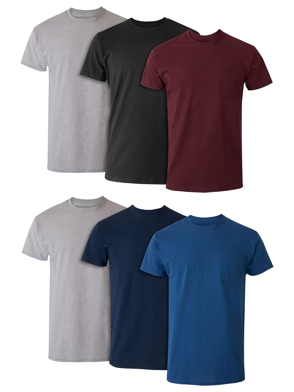 Hanes Tagless Comfortsoft - Camisetas de Cuello Redondo, 6 Unidades Ropa Interior para Hombre