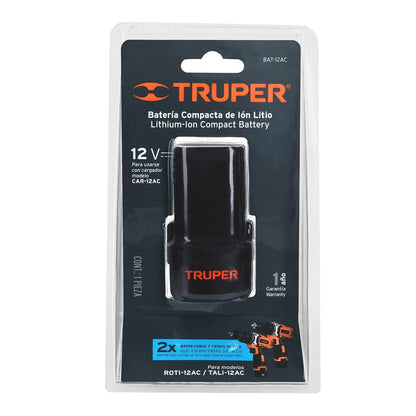 Truper BAT-12AC, Batería ión litio, 12 V para taladro TALI-12AC