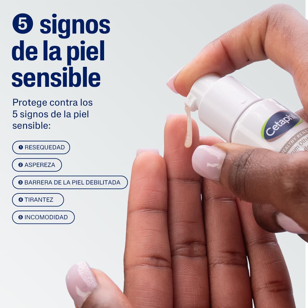Cetaphil Healthy Renew Sérum de Ojos Tratamiento Arrugas y Cansancio 15 g | Con péptidos al 2%, vitaminas y extractos botánicos, ayuda a reducir ojeras, líneas finas y fatiga y mejora el brillo natural