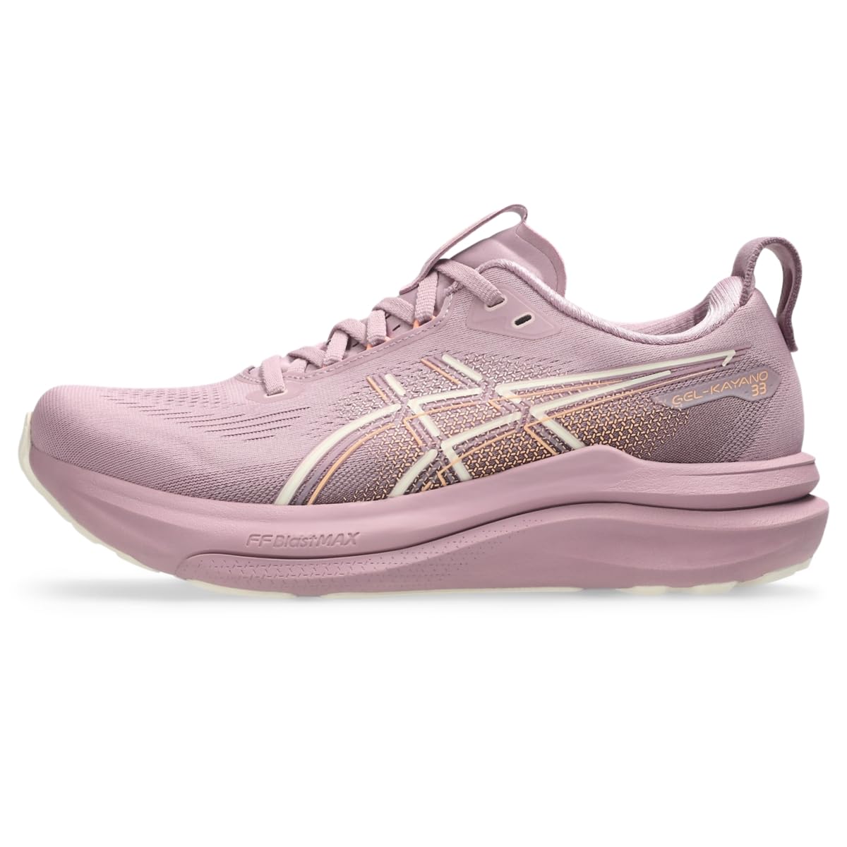 Asics Gel-Kayano 33 - Tenis de Correr para Mujer | Zapatos para correr de carretera - 22.5 cm - TARO PURPLE - DUSTY MAUVE