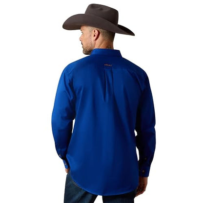 Ariat Men's Big and Tall Solid Twill Shirt, Khaki, XXX-Large