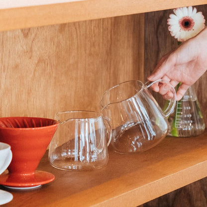 HARIO V60 VBS-60 - Servidor barista transparente de 600 ml, 1-5 tazas, apto para microondas, japonés VBS-60