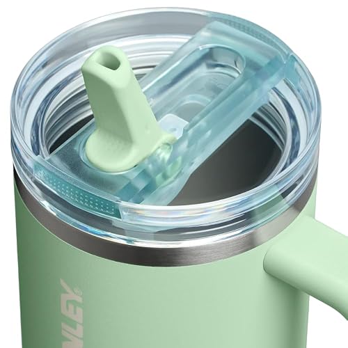 Stanley Quencher ProTour Flip Straw Termo | Pistachio, 1.2 litros, acero inoxidable reciclado, tapa a prueba de fugas