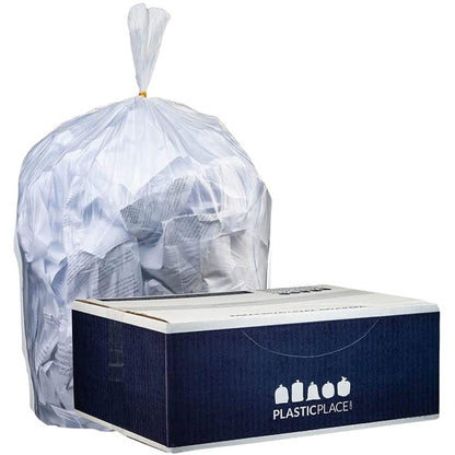 Plasticplace Bolsas de Basura Transparentes 20-30 Galones, Alta Resistencia - Extra Transparente. - 200 Count (Pack of 1)