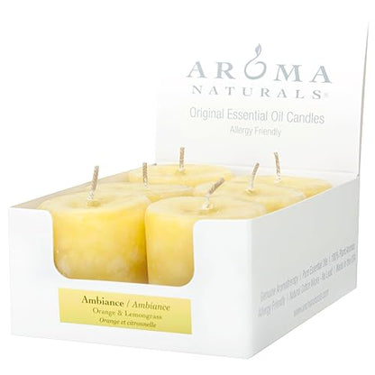 Aroma Naturals Velas votivas, 6 unidades, Votivo, Amarillo, 6 unidades