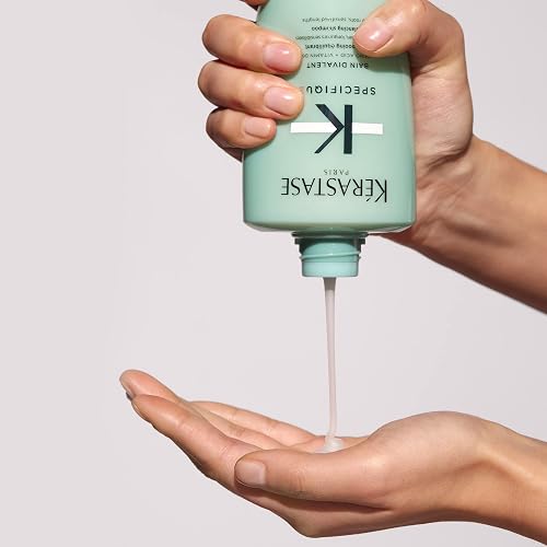 Kérastase Spécifique Bain Divalent Shampoo Antioleosidad, 250 ml | Para cabello graso, formulado con aminoácidos, vitamina B6 y mentol, reduce olores, nutre desde la raíz