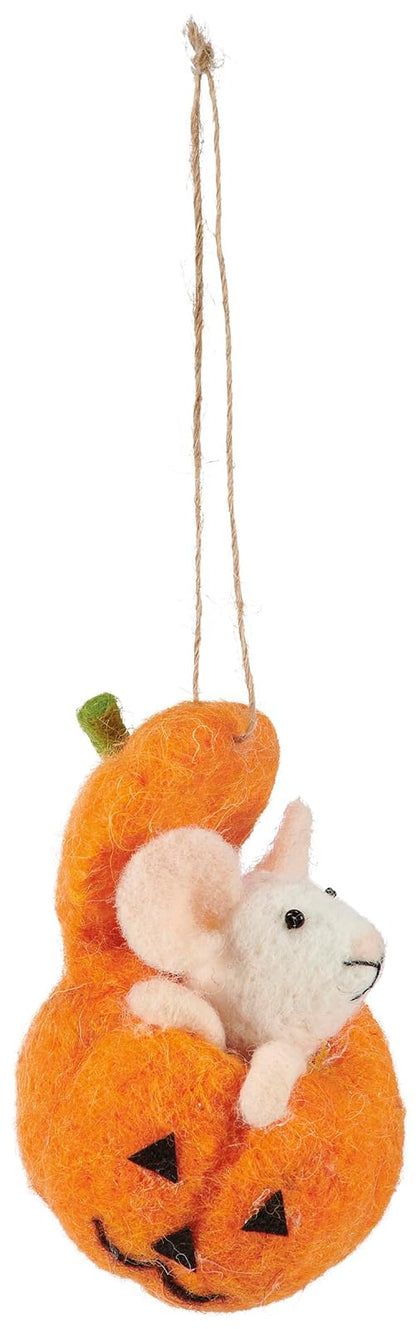Primitives by Kathy - Ratón de Calabaza - Hanging Ornament - Fieltro - Halloween