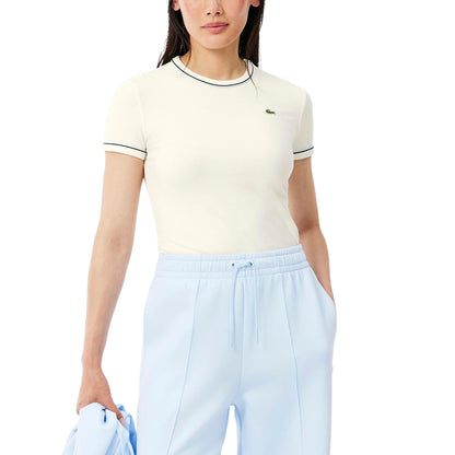 Lacoste Playera Ribete para Mujer
