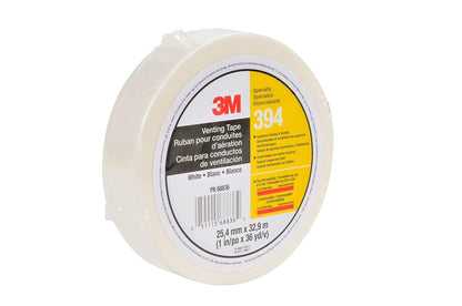 3M Venting Tape 394 White, Blanco, 1 in x 36 yd