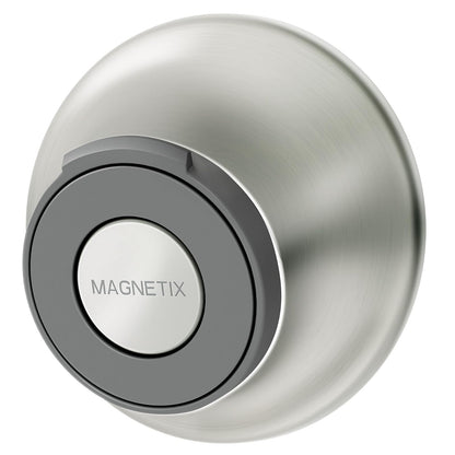 Moen 186117SRN - Base de mando a distancia para duchas de mano Magnetix con soporte de pared incluido o opciones de calcomanía permanente impermeable, resistente a los puntos de níquel cepillado