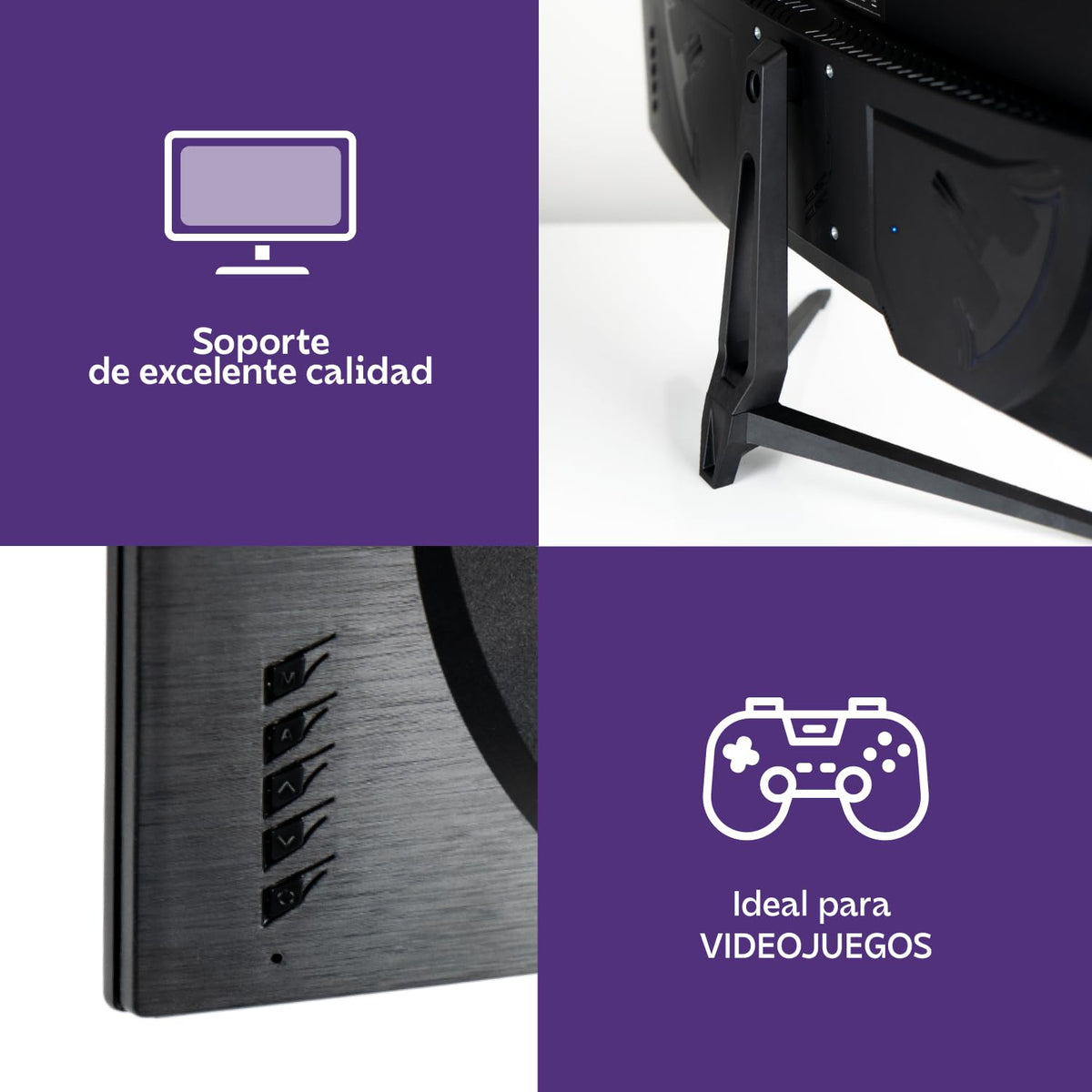 CUORY Monitor LED 24 Pulgadas Full HD 100Hz, Pantalla Gamer y Oficina, Resolución 1920x1080p, Diseño Ultra Delgado, Gaming Alto Rendimiento con Conexión HDMI/VGA