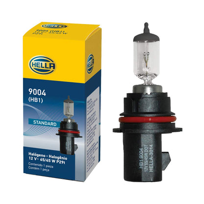 Hella Foco Halógeno Estándar 9004, 65/45 W, con Cristal de Cuarzo y Terminal de Acero Inoxidable
