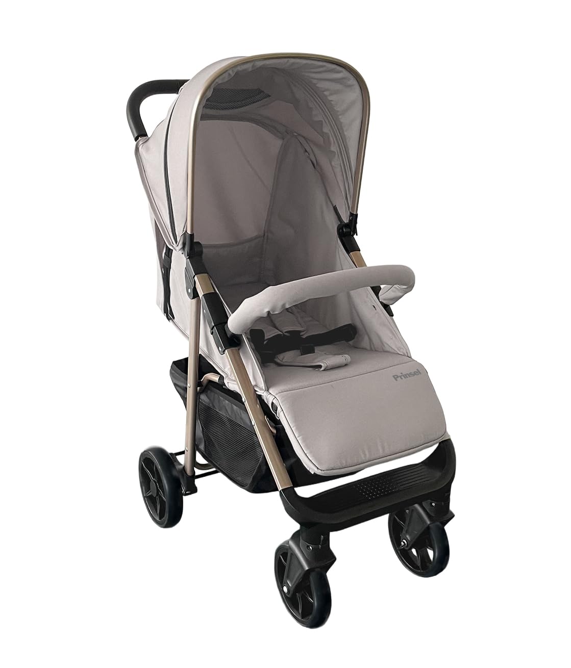 PRINSEL | Carriola para Bebé | Carreola de Viaje/Paseo | Barcelona LX | Beige | De 0 Meses a 3 Años, Multiposiciones, Amplia Canastilla, Descansapies Ajustable | Artículos para Bebés - Recién Nacidos