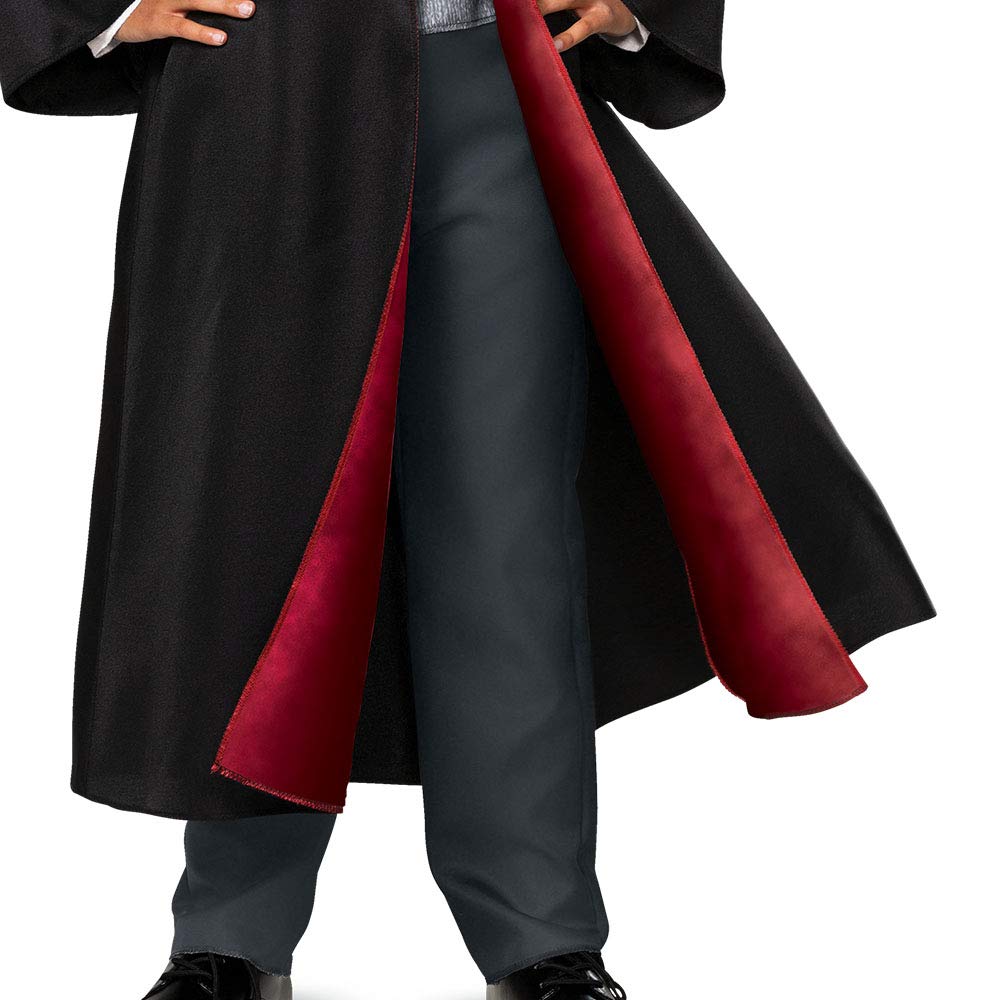 Disfraz de Harry Potter de lujo para niños, bata y overol con capucha, talla M (7-8), negro y rojo (107529K)