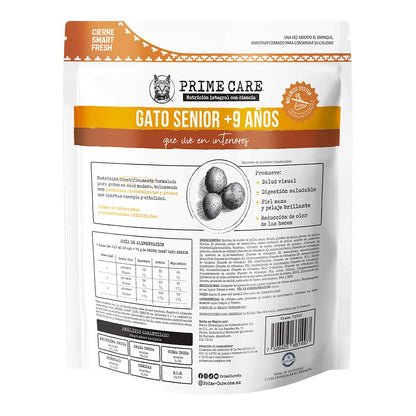 Prime Care Alimento para Gato Senior, 1.5 kg, Ideal para Gatos Mayores (+9 Años)