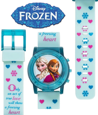 Accutime Kids Disney Frozen Digital LCD Quartz Wrist Watch with Strap, Cool Inexpensive Gift & Party Favor for Toddlers, Boys, Girls, Adults All Ages