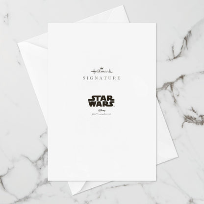 Hallmark Signature Paper Wonder Star Wars - Tarjeta emergente para el día del padre o cumpleaños (Millennium Falcon)