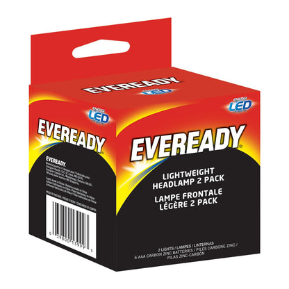 Eveready Faros LED (paquete de 2), luces principales y duraderas para correr, acampar, pescar, emergencia (baterías incluidas), azul marino (paquete de 2), ajustable