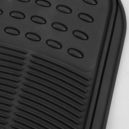BDK Universal Fit - Alfombrilla de Hule para el Piso, 4 Unidades, Resistente a Todo Tipo de Condiciones meteorológicas, Negro