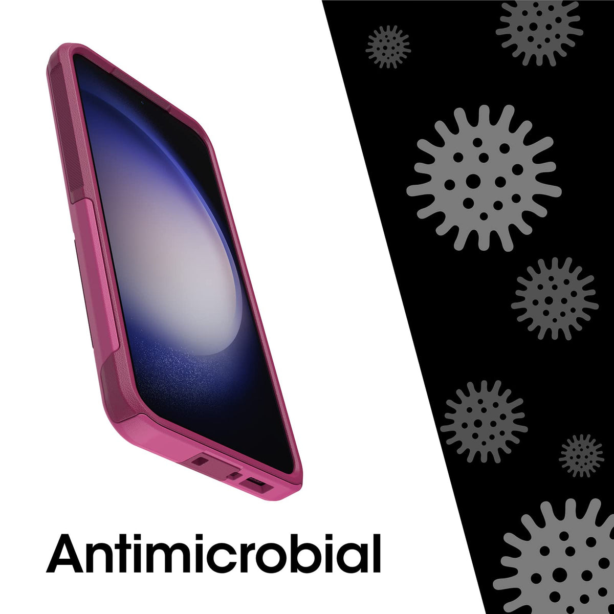 OtterBox - Funda para Galaxy S23+ Commuter Series – INTO The Fuchsia (Rosa), Delgada y Resistente, Apta para el Bolsillo, con protección de Puerto
