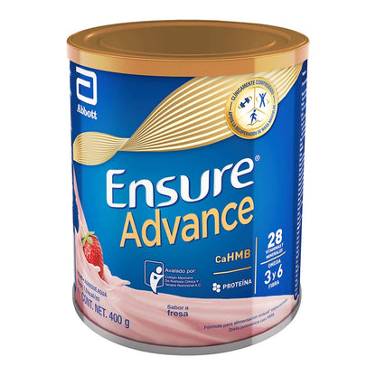 Ensure Advance Polvo Sabor Chocolate 400 g + Advance Polvo Sabor Fresa 400 g + Advance Vainilla en Polvo 400g, Alimentación Especializada